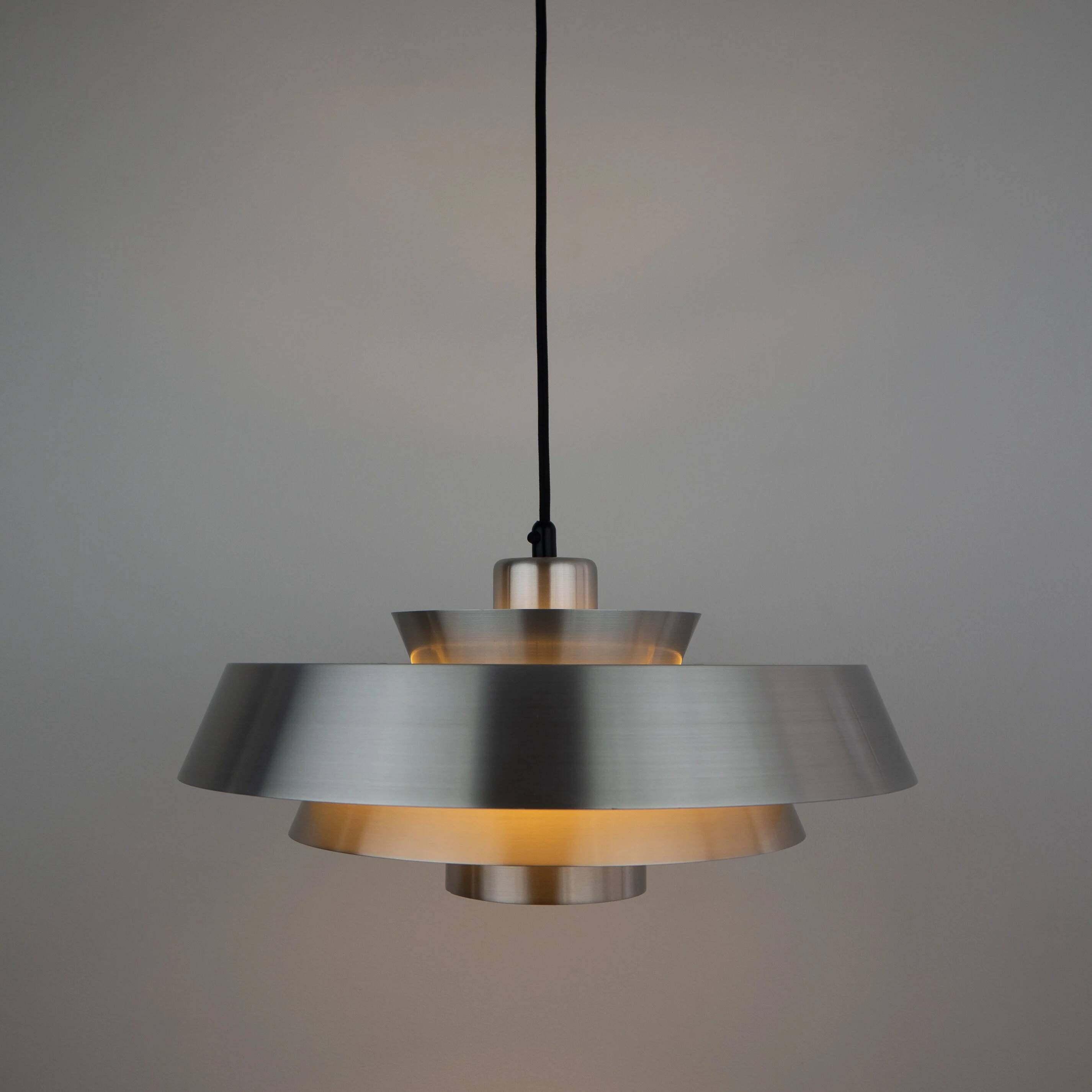 Pair of 2 Danish vintage Nova pendant lamps by Jo Hammerborg, Fog og Morup