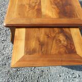 large double-sided walnut desk 3 drawers 2 pulls