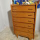 Commode chiffonnier vintage des années 60 bois clair