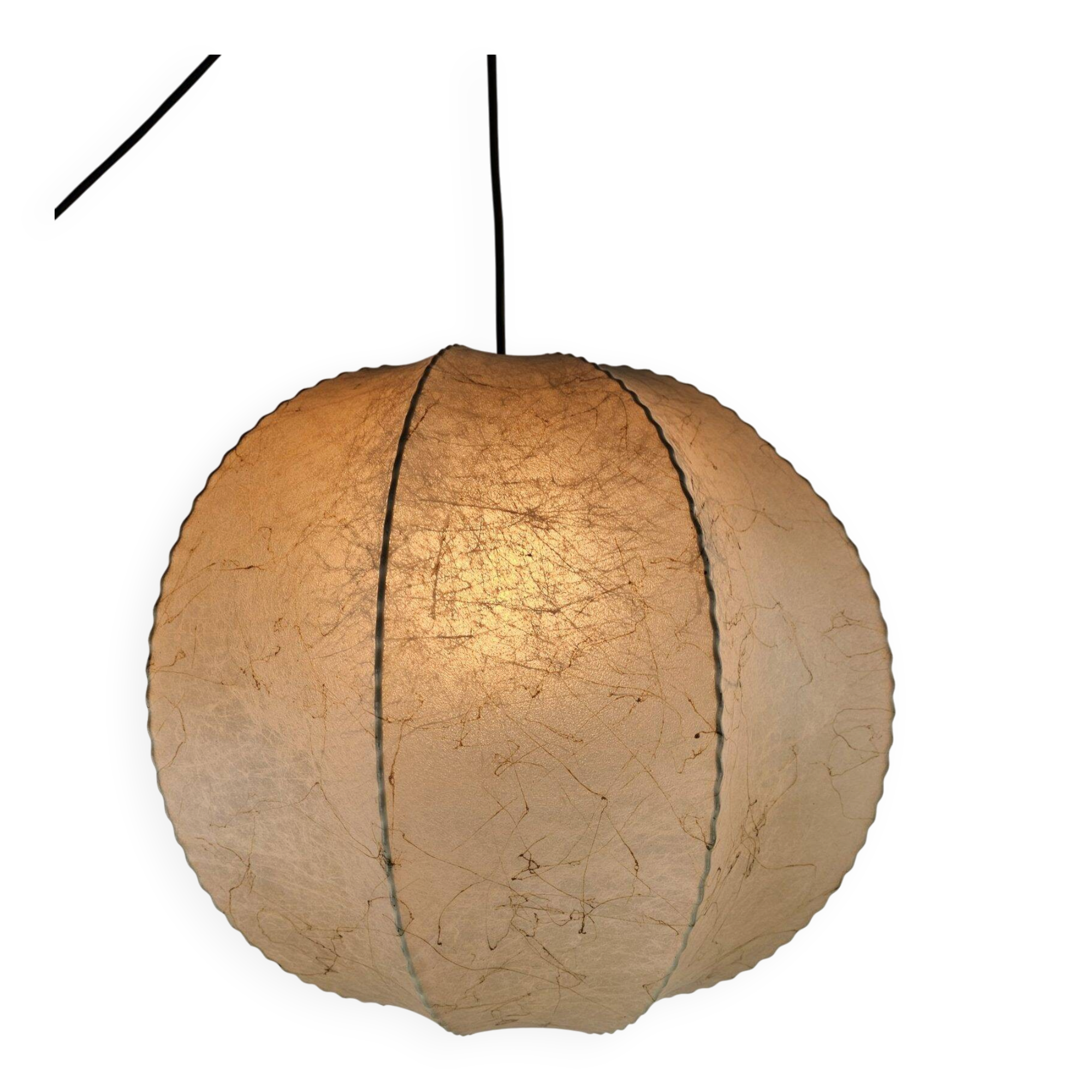 Large cocoon pendant lamp with beautiful grain from Italy 50 cm