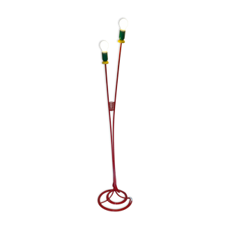 Lampadaire vintage année 80 design multi couleur ressort