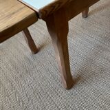 Extendable farmhouse table with 2 vintage leaves