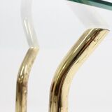 Italian cut glass and brass side table, 1970s