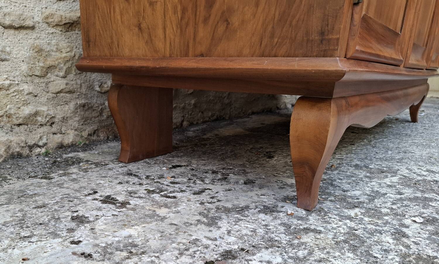 3-door walnut wardrobe