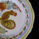 Old HB Quimper Plate Traditional Hand-Painted Rooster Decoration Earthenware 25cm