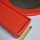 Miroir Syla vintage et étagère de salle de bain, orange, années 70