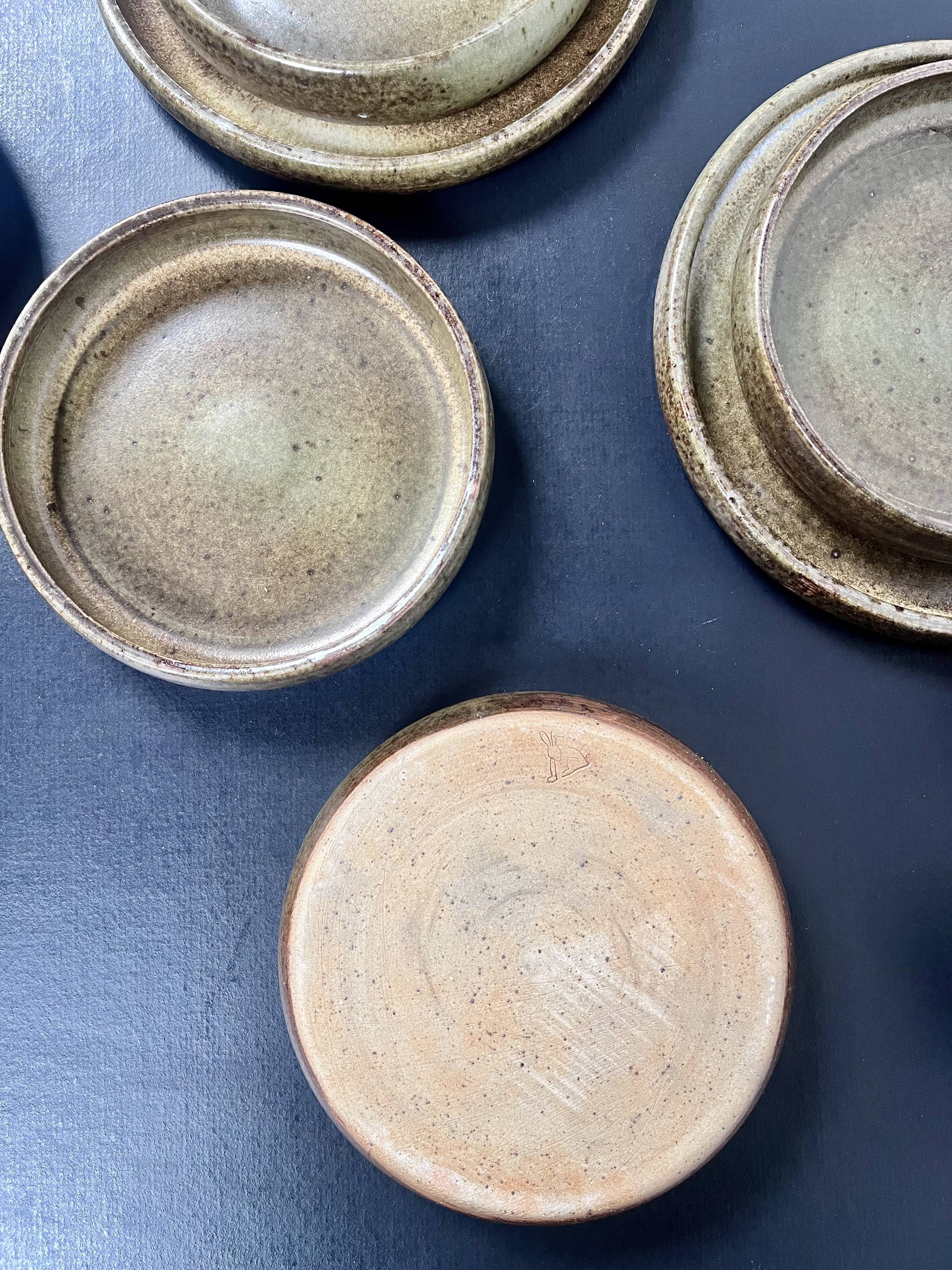 Pyrité stoneware dinner service, La Borne, 1970s