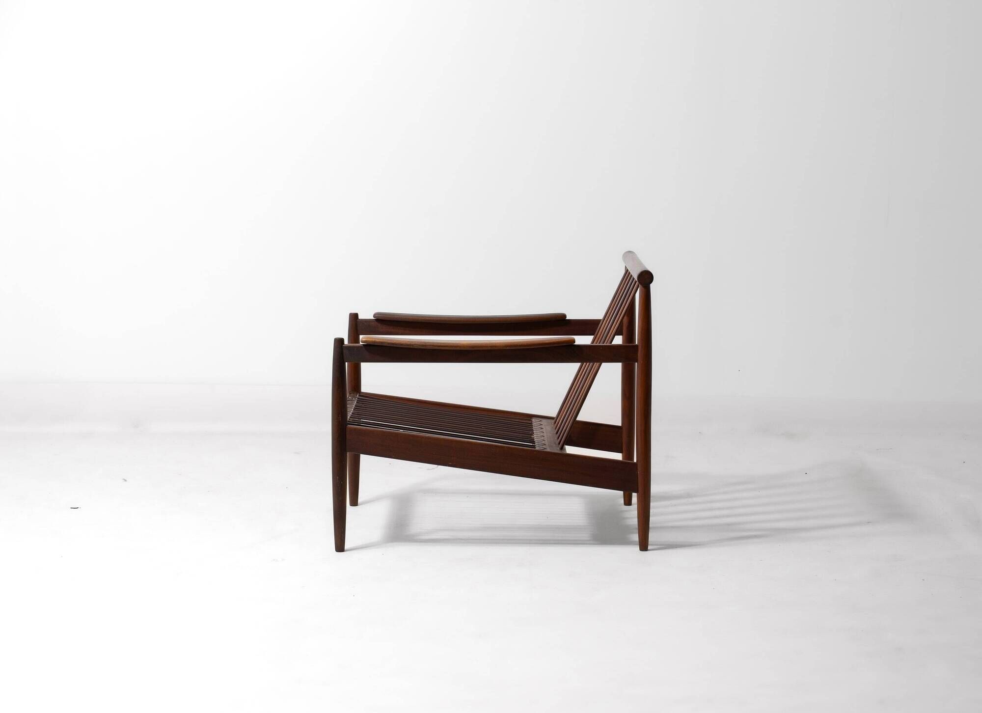 Danish lounge chair in teak and corduroy, 1960s