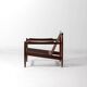 Danish lounge chair in teak and corduroy, 1960s