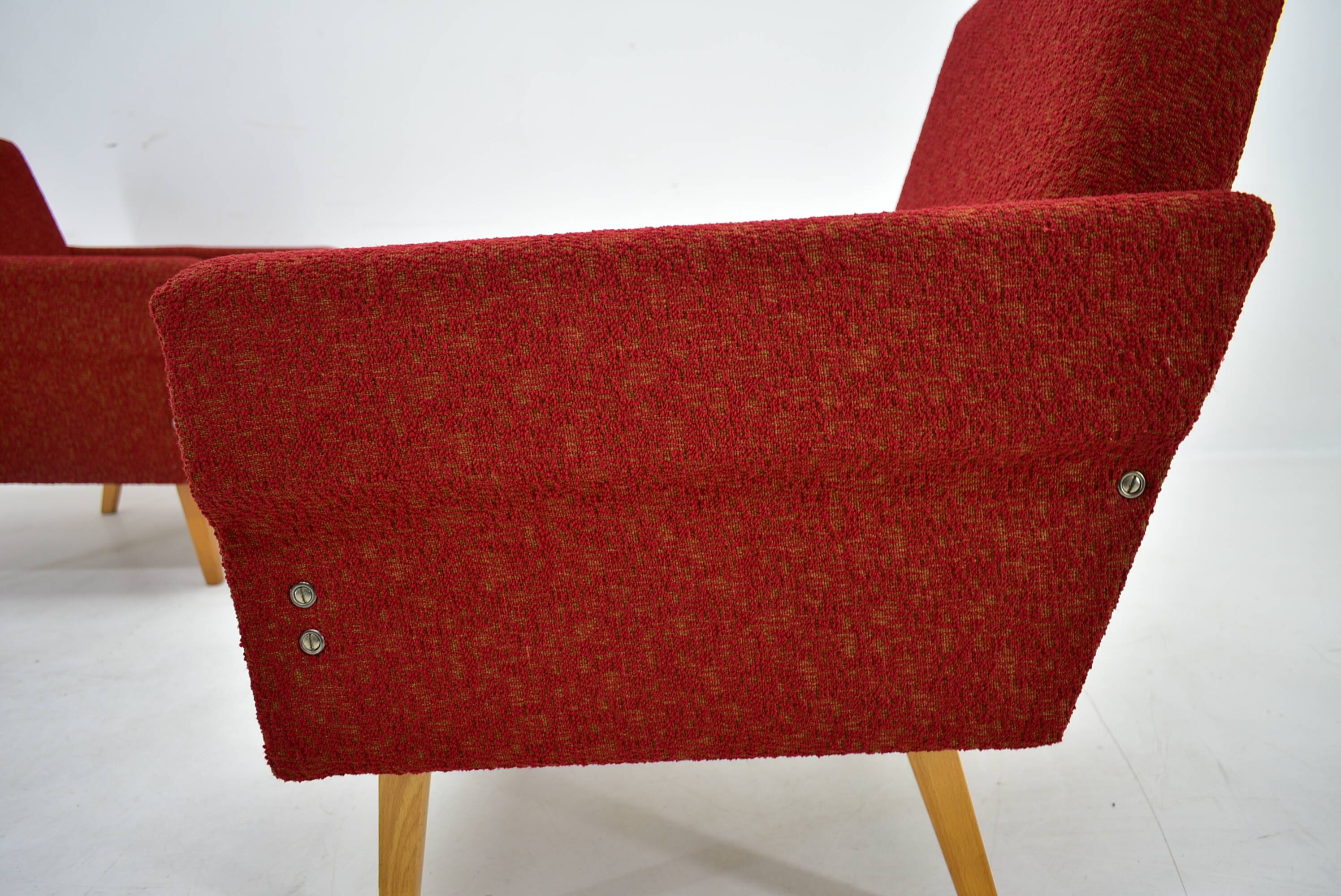 Paire de fauteuils des années 1950, Tchécoslovaquie