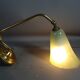 Wall lamp glass & brass vintage 50s