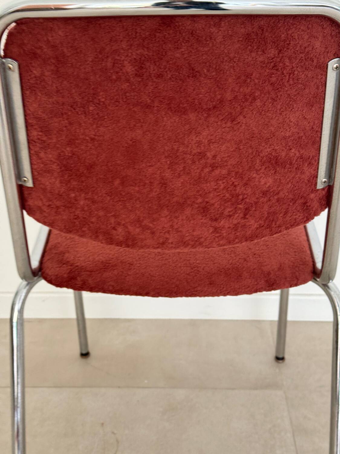 Vintage chrome stainless steel chair 1970