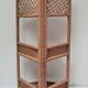 Corner shelf made of vintage braided natural fibers