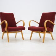 In style of Jindřich Halabala armchairs, 1960s