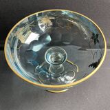 Large crystal bowl signed De Wan - Verrerie de Torino