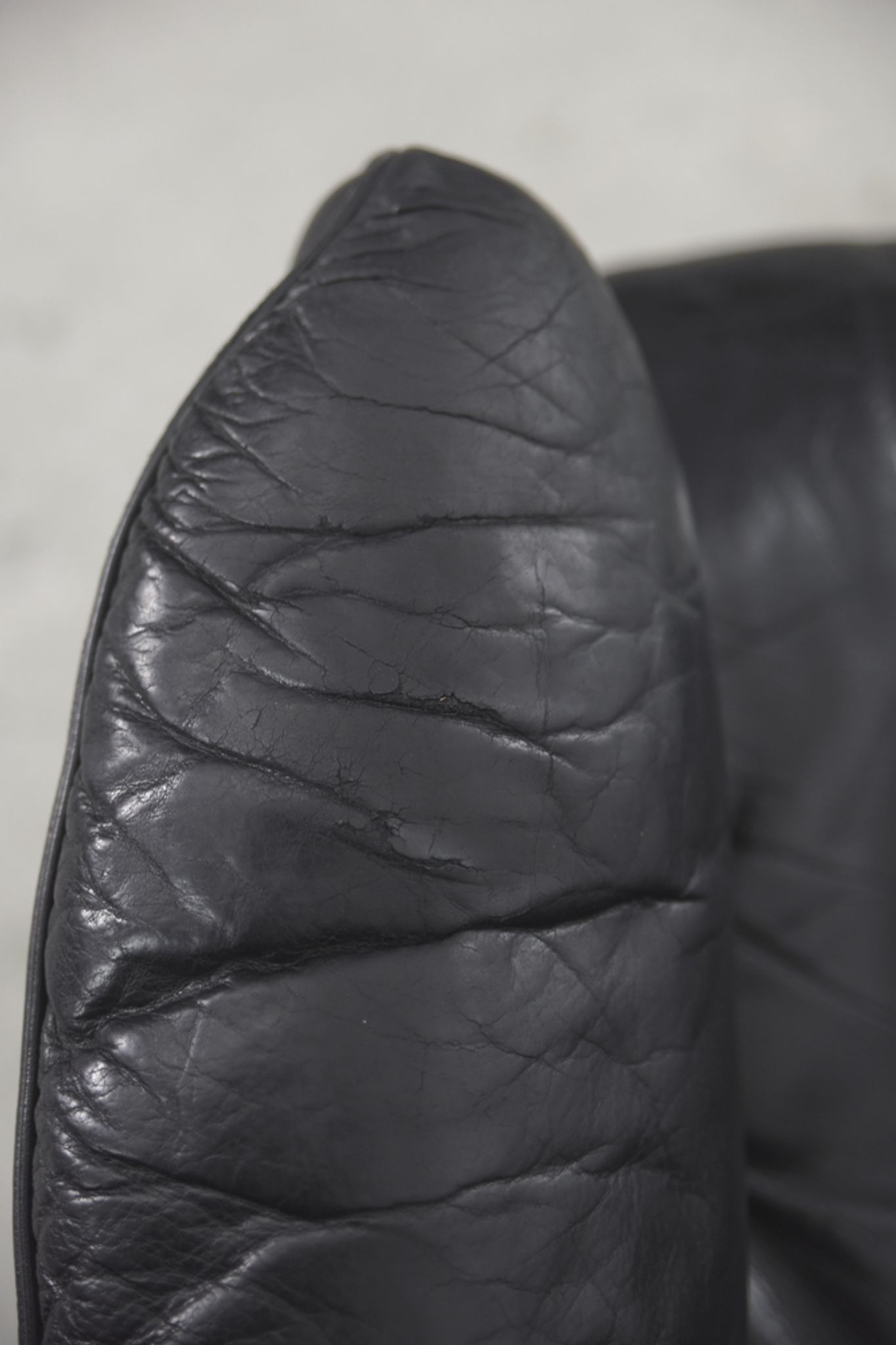 DS-23 leather lounge wing chair by Franz Josef Schulte for De Sede,1980