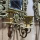 Pair of mirrors with candle holders in bronze signed FC Paris Napoleon III