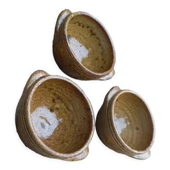 Pyrite stoneware bowls