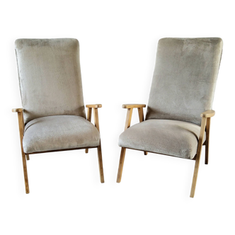 Paire de fauteuils scandinaves