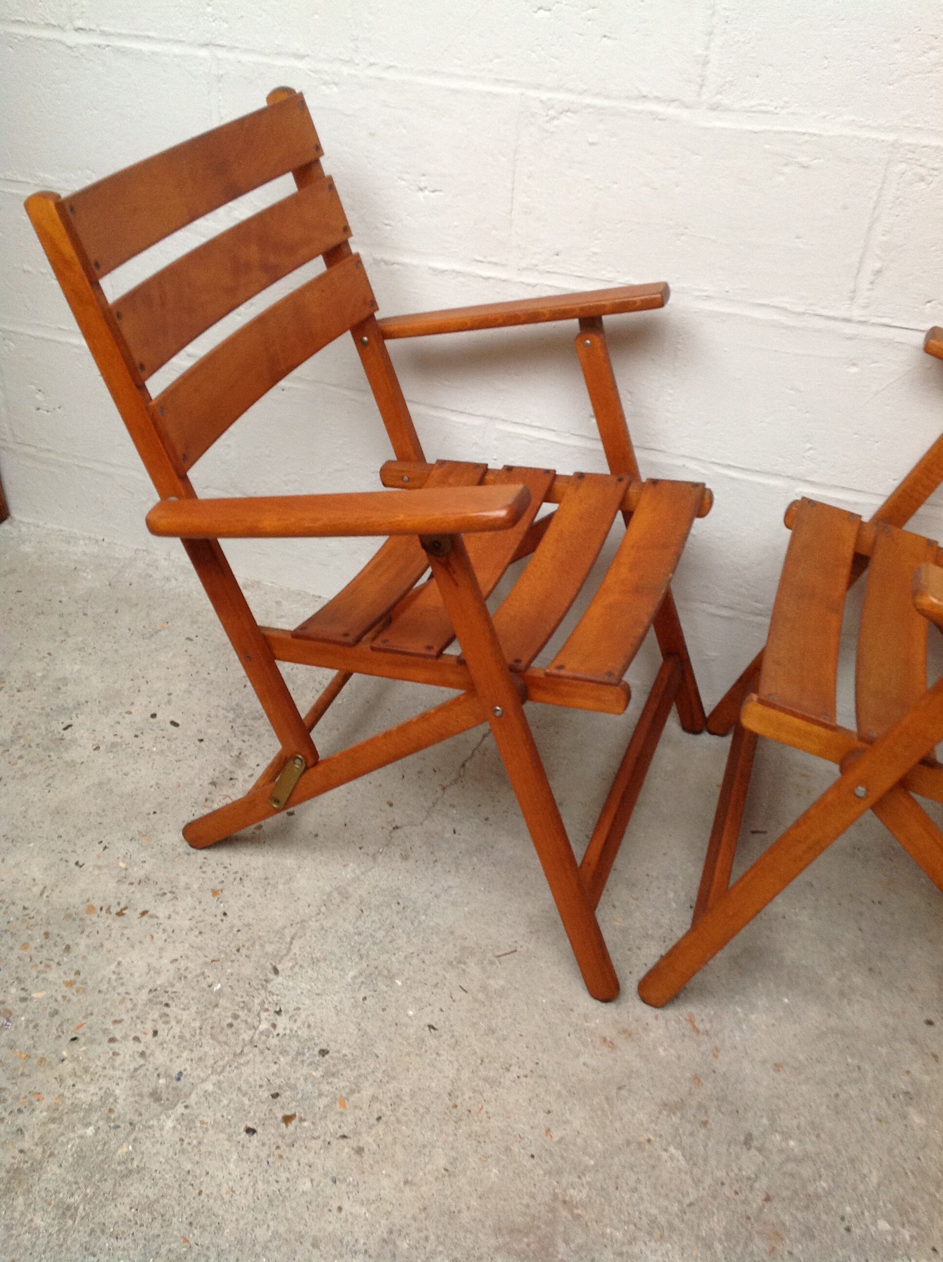 Teak folding chairs