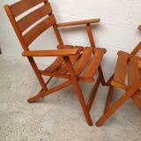 Teak folding chairs
