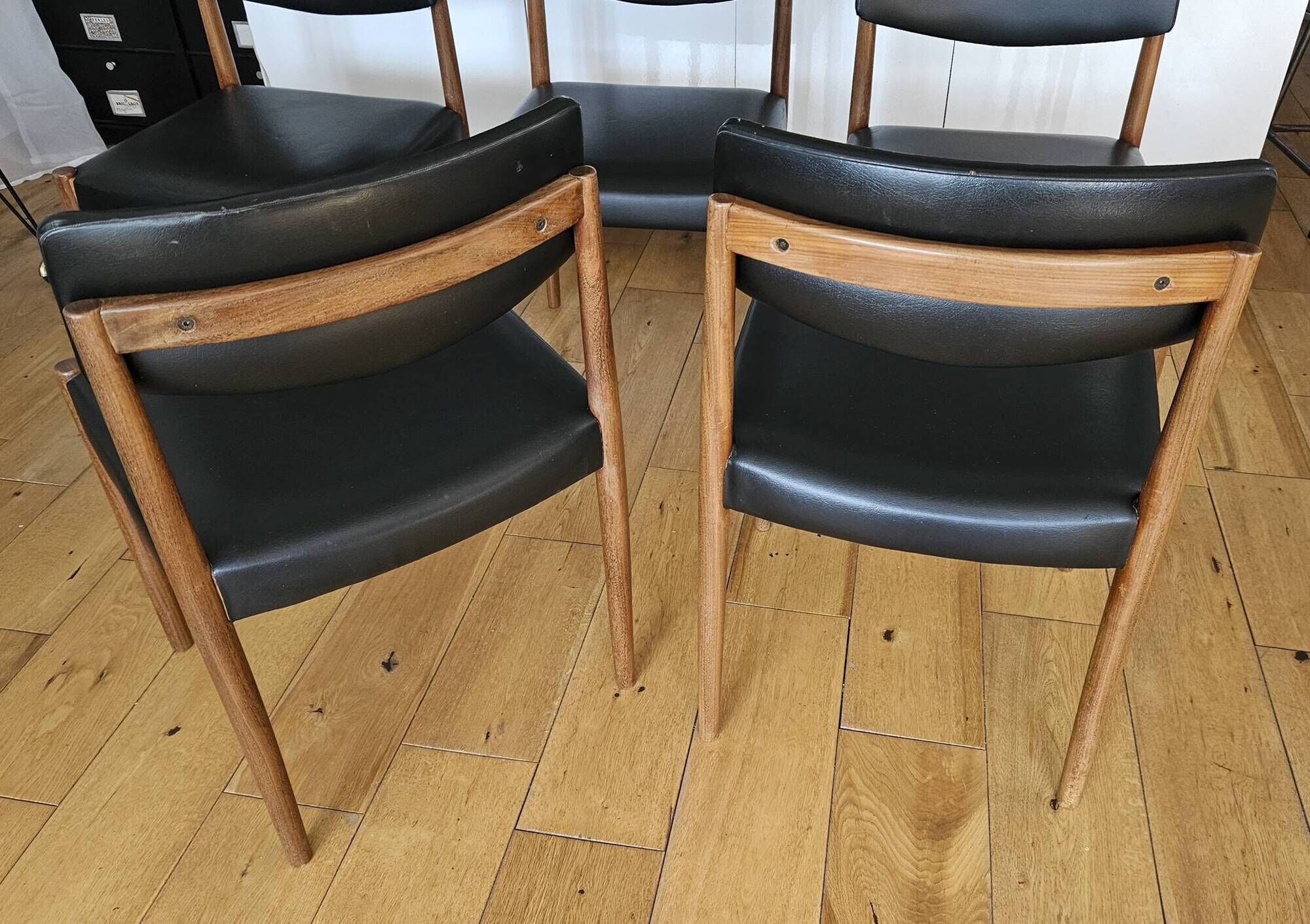 Set of 5 vintage "Scandinavian" chairs Zetel Behaagt / BeHaegel