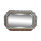 Gilded and silver art deco mirror 72x45cm