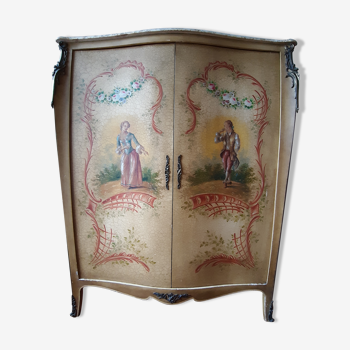 Louis XV-style curved wardrobe, Martin varnished