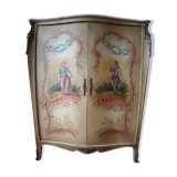 Louis XV-style curved wardrobe, Martin varnished