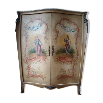 Louis XV-style curved wardrobe, Martin varnished