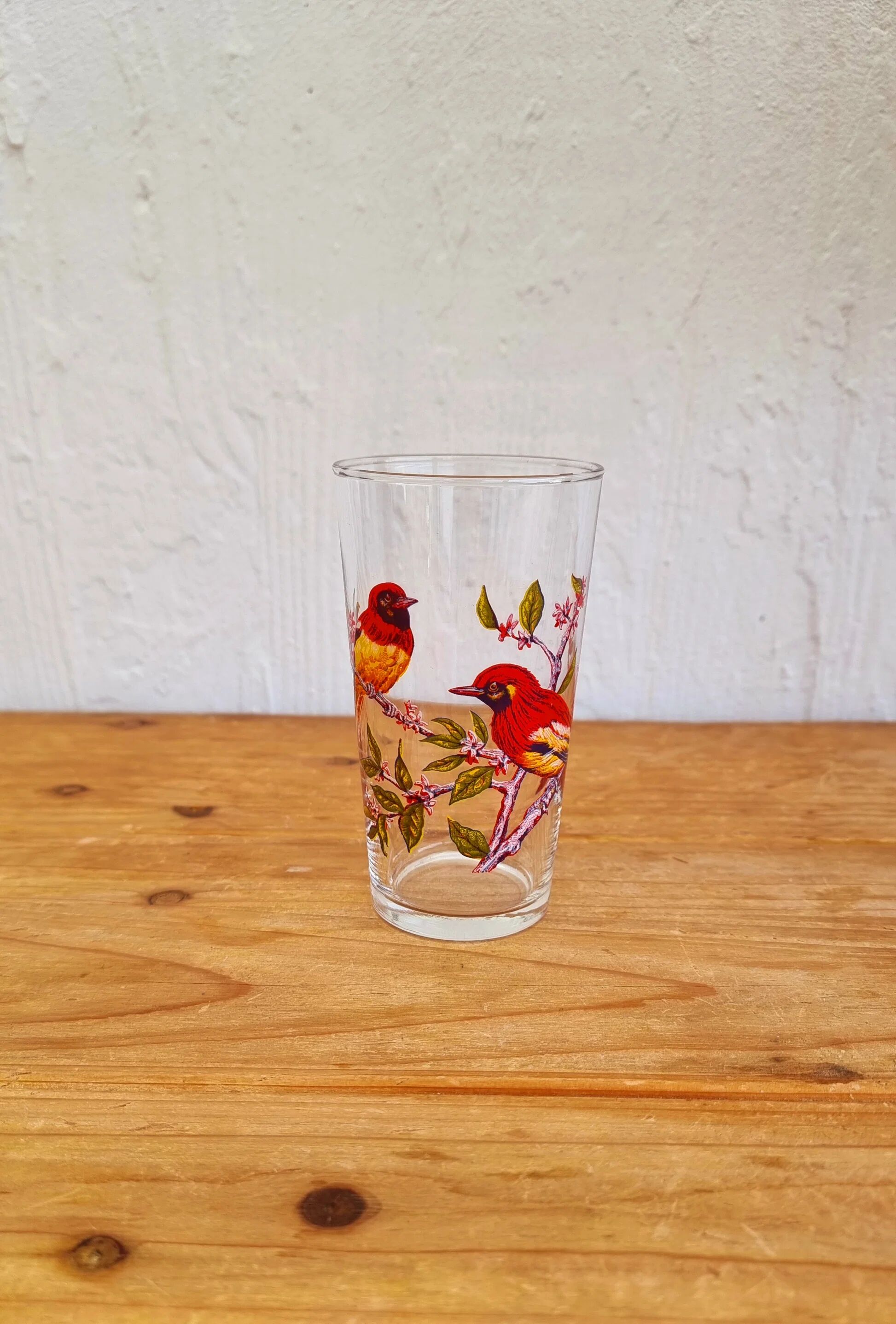 Service à orangeade vintage années 70 décor oiseaux