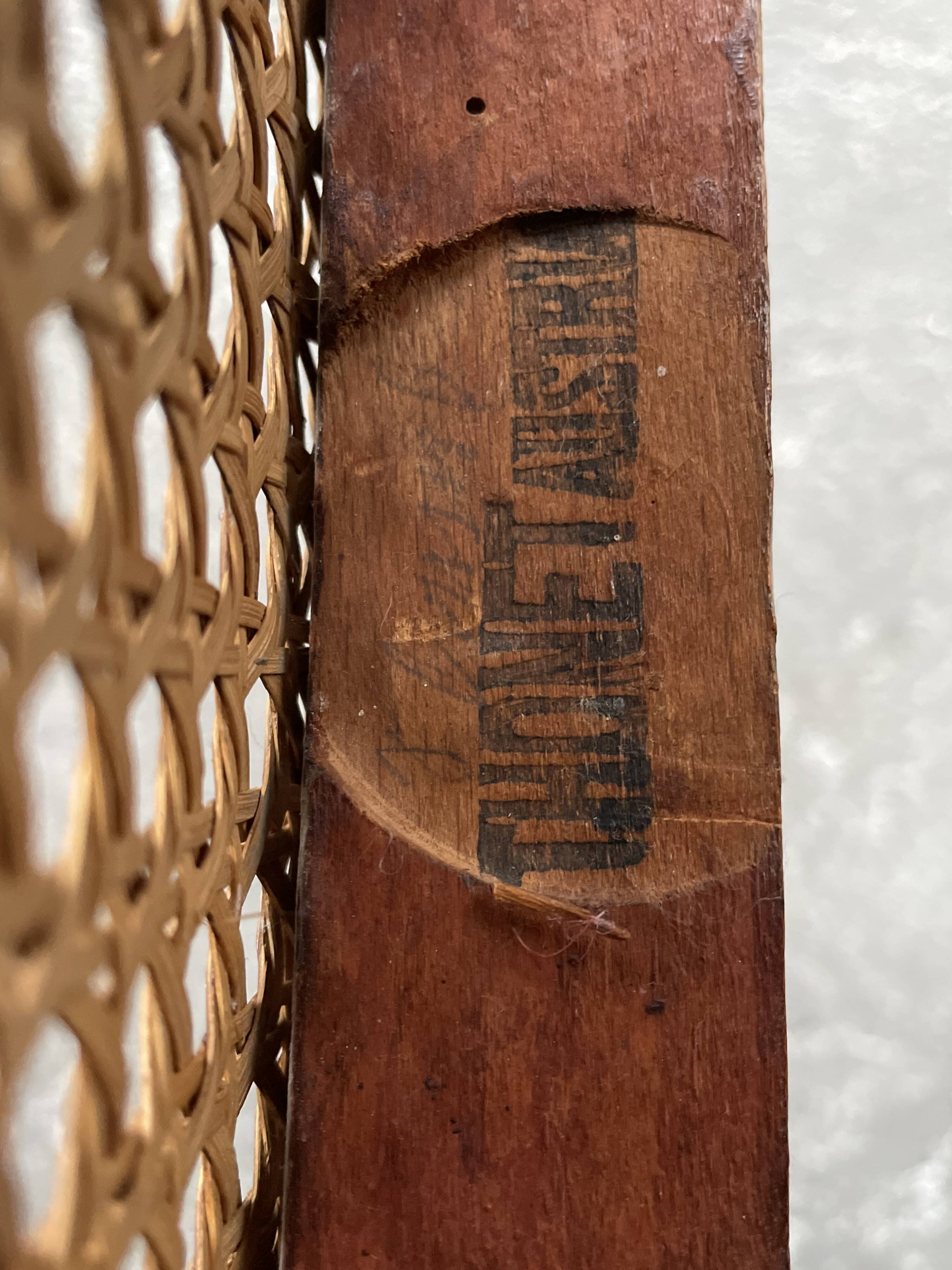 Pair of caned bistro chairs by Thonet