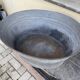 Vintage zinc galvanized basin