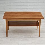 1970s, Danish design, folding sofa table, teak and oak wood