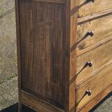 Antique solid wood chest of drawers – rustic charm, circa 1880–1920