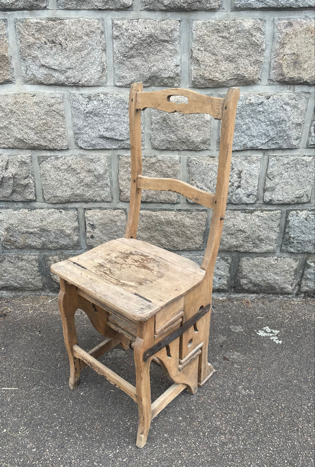 Antique wooden step stool