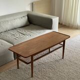 Table basse vintage danoise en teck (années 1960)