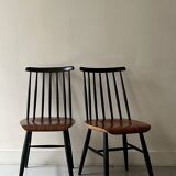 2 chaises scandinave en teck Fanett par Ilmari Tapiovaara, design 1950