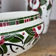Art Deco - Lunéville mantelpiece set with vases and planter