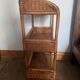 Rattan and cane shelf