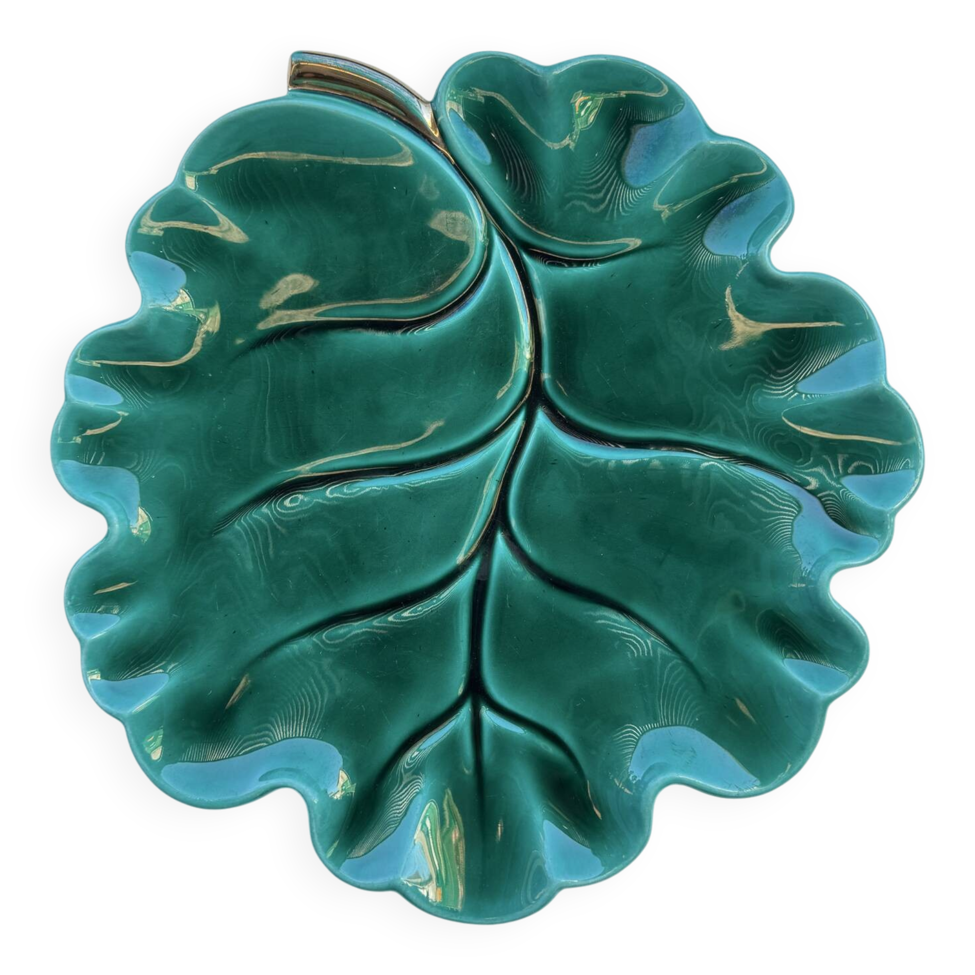 Green plate Verceram 1950s