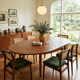 Table scandinave extensible en teck des années 60