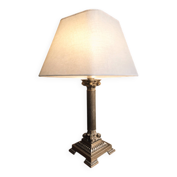 Lampe de style Empire en bronze et laiton doré