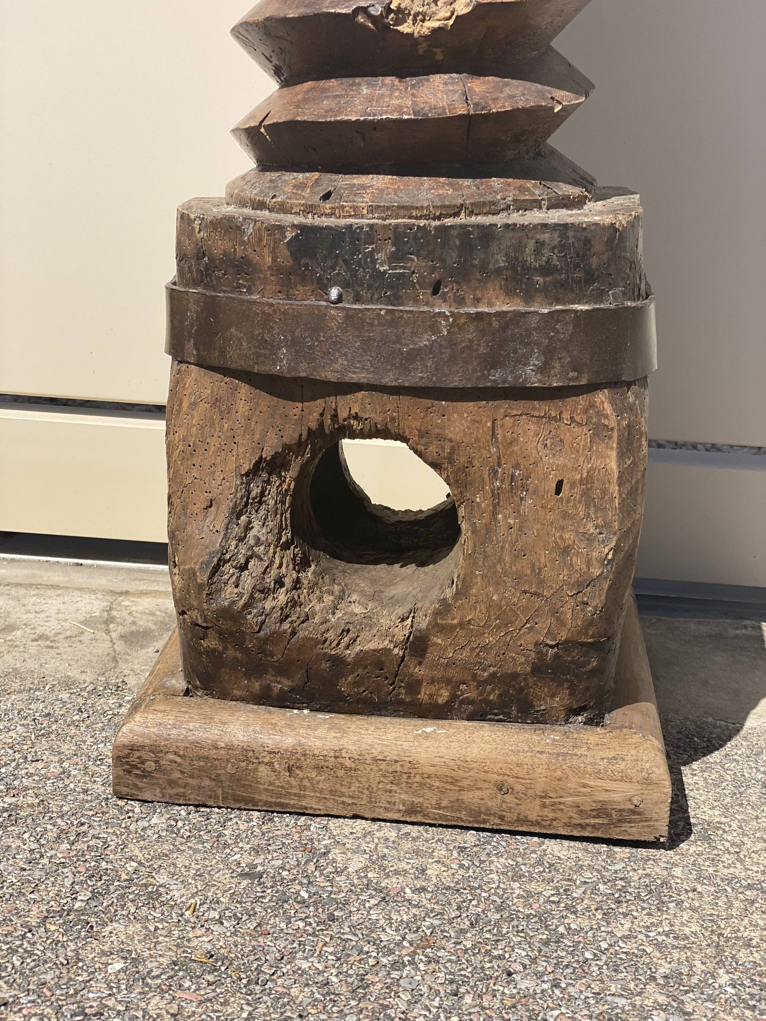 Totem or Harness made with an old press screw late nineteenth century