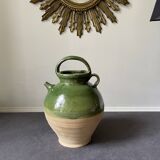 Green terracotta jar