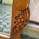 Art Deco concave mirror, arc-shaped, carved in solid wood, 1940, 120cm.