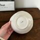 Vintage hollow dish and its 6 strawberry slip bowls