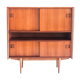 Vintage teak buffet with sliding doors, France 1960