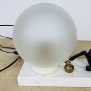 Lampe art déco faon laiton et marbre
