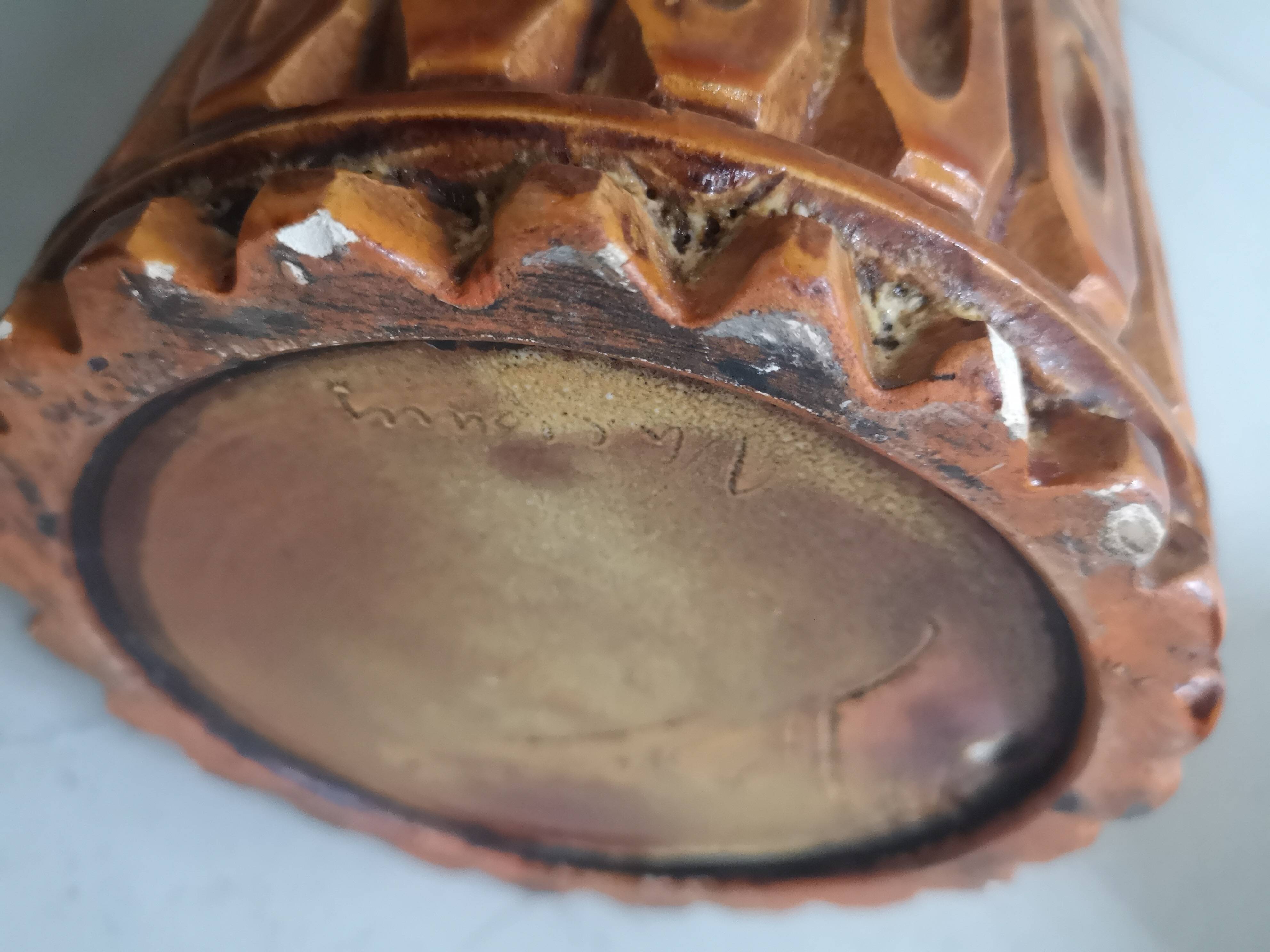 Large ceramic vase signed marius bessone vallauris 1950